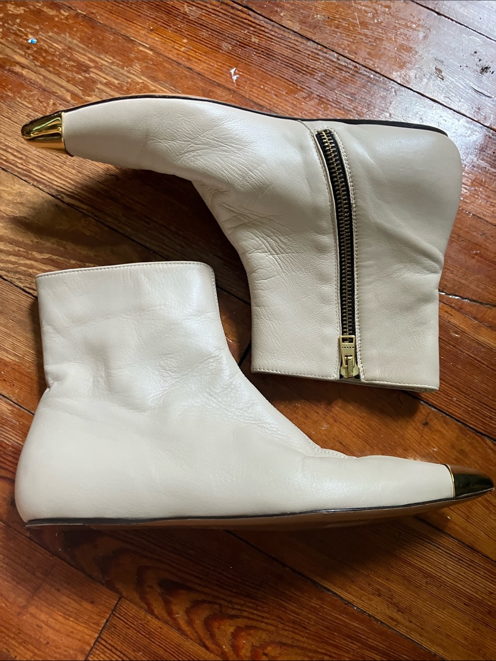 Marni Gold Pointy Toe Boot - Picture 11 of 12